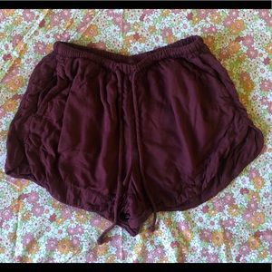 MAROON ITALIAN SHORTS